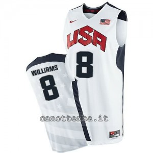 canotta nba deron williams #8 nba usa 2012 bianca