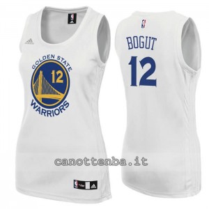 canotta nba donna andrew bogut #12 golden state warriors bianca