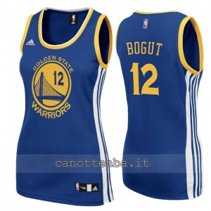 canotta nba donna andrew bogut #12 golden state warriors blu