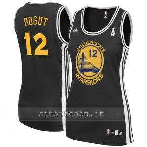 canotta nba donna andrew bogut #12 golden state warriors nero