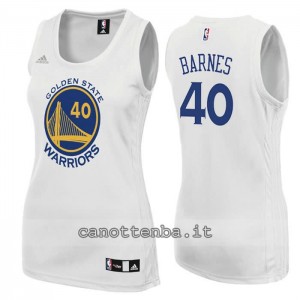 canotta nba donna harrison barnes #40 golden state warriors bianca