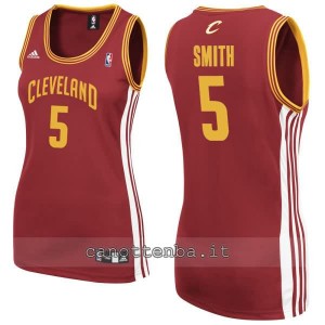canotta nba donna jr smith #5 cleveland cavaliers rosso