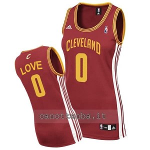 canotta nba donna kevin love #0 cleveland cavaliers rosso