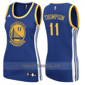 canotta nba donna klay thompson #11 golden state warriors blu