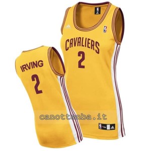 canotta nba donna kyrie irving #2 cleveland cavaliers giallo