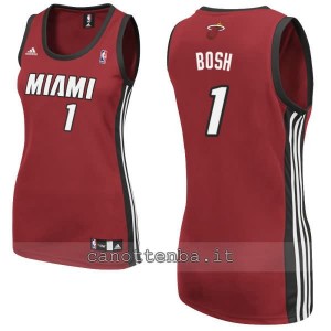 canotta nba donna miami heat chris bosh #1 rosso