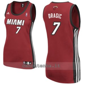 canotta nba donna miami heat goran dragic #7 rosso