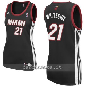 canotta nba donna miami heat hassan whiteside #21 nero