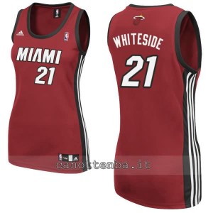 canotta nba donna miami heat hassan whiteside #21 rosso