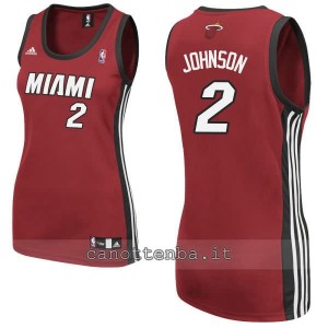 canotta nba donna miami heat joe johnson #2 rosso