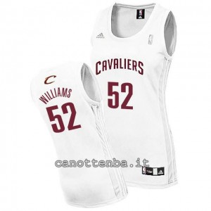 canotta nba donna mo williams #52 cleveland cavaliers bianca