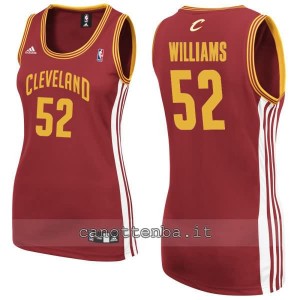 canotta nba donna mo williams #52 cleveland cavaliers rosso