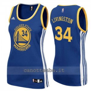 canotta nba donna shaun livingston #34 golden state warriors blu