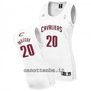 canotta nba donna timofey mozgov #20 cleveland cavaliers bianca