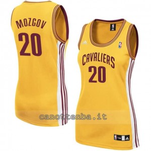 canotta nba donna timofey mozgov #20 cleveland cavaliers giallo