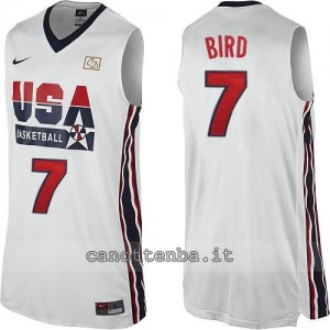 canotta nba larry bird #7 nba usa 1992 bianca