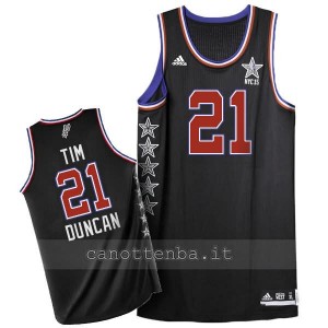 canotta nba tim duncan #21 nba all star 2015 nero