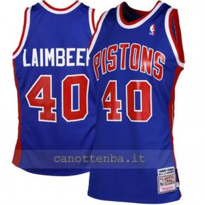 Canotta bill laimbeer #40 detroit pistons blu