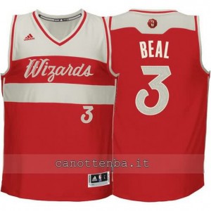 Canotta bradley beal #3 washington wizards natale 2015 rosso