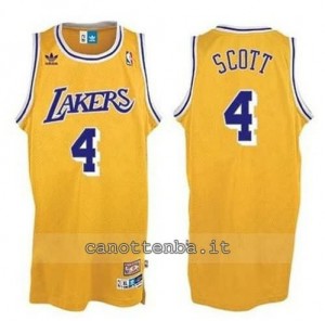 Canotta byron scott #4 los angeles lakers giallo