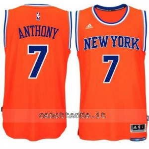 Canotta carmelo anthony #7 new york knicks 2014-2015 arancia