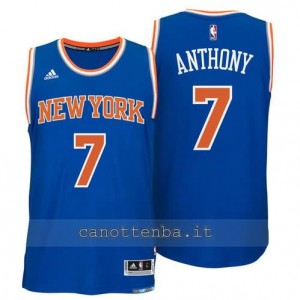 Canotta carmelo anthony #7 new york knicks 2014-2015 blu