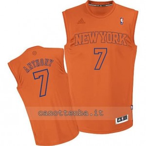 Canotta carmelo anthony #7 new york knicks moda arancia