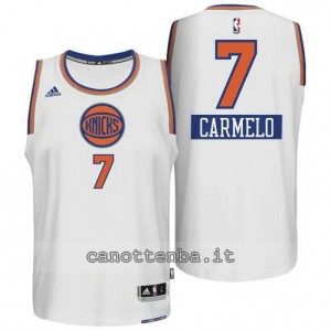 Canotta carmelo anthony #7 new york knicks natale 2014 bianca