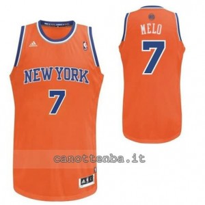 Canotta carmelo anthony #7 new york knicks revolution 30 arancia