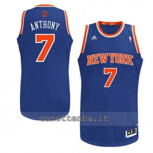 Canotta carmelo anthony #7 new york knicks revolution 30 blu