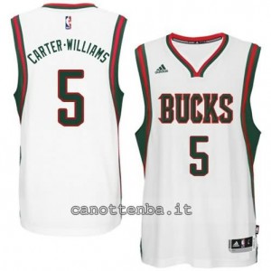 Canotta carter williams #5 milwaukee bucks 2014-2015 bianca