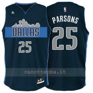 Canotta chandler parsons #25 dallas mavericks navy blu