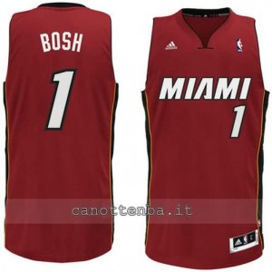 Canotta chris bosh #1 miami heat revolution 30 rosso