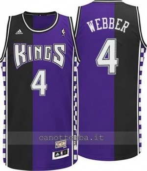 Canotta chris webber #4 sacramento kings moda classico