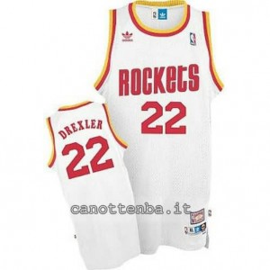 Canotta clyde drexler #22 houston rockets soul bianca
