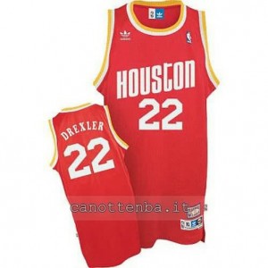 Canotta clyde drexler #22 houston rockets soul rosso