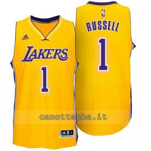 Canotta d'angelo russell #1 los angeles lakers 2014-2015 giallo