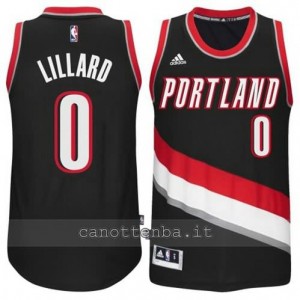 Canotta damian lillard #0 portland trail blazers 2014-2015 nero