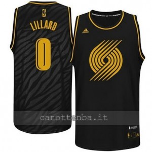 Canotta damian lillard #0 portland trail blazers moda nero