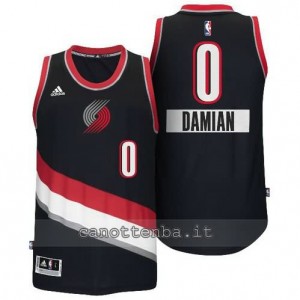 Canotta damian lillard #0 portland trail blazers natale 2014 nero