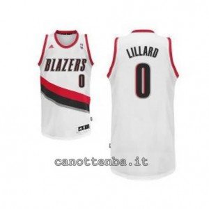 Canotta damian lillard #0 portland trail blazers revolution 30 bianca