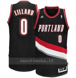 Canotta damian lillard #0 portland trail blazers revolution 30 nero