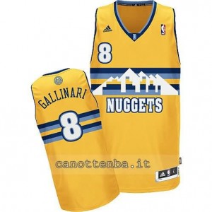 Canotta danilo gallinar #8 denver nuggets revolution 30 giallo