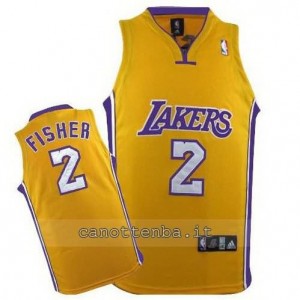Canotta derek fisher #2 los angeles lakers giallo
