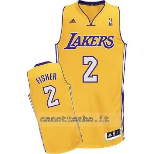 Canotta derek fisher #2 los angeles lakers revolution 30 giallo