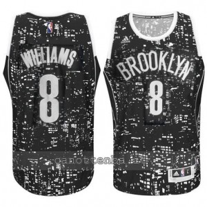 Canotta deron williams #8 brooklyn nets lights nero