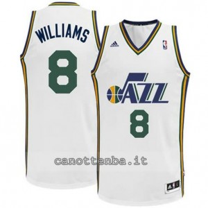 Canotta deron williams #8 utah jazz revolution 30 bianca