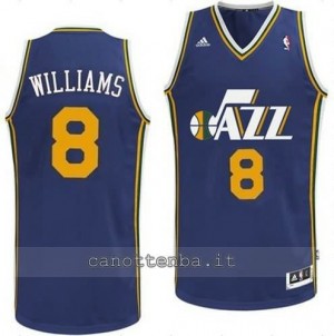 Canotta deron williams #8 utah jazz revolution 30 blu