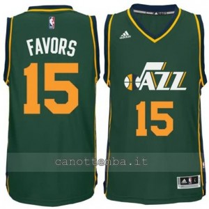 Canotta derrick favors #15 utah jazz 2014-2015 verde