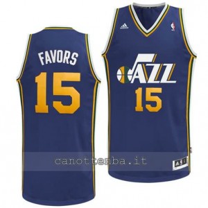Canotta derrick favors #15 utah jazz revolution 30 blu